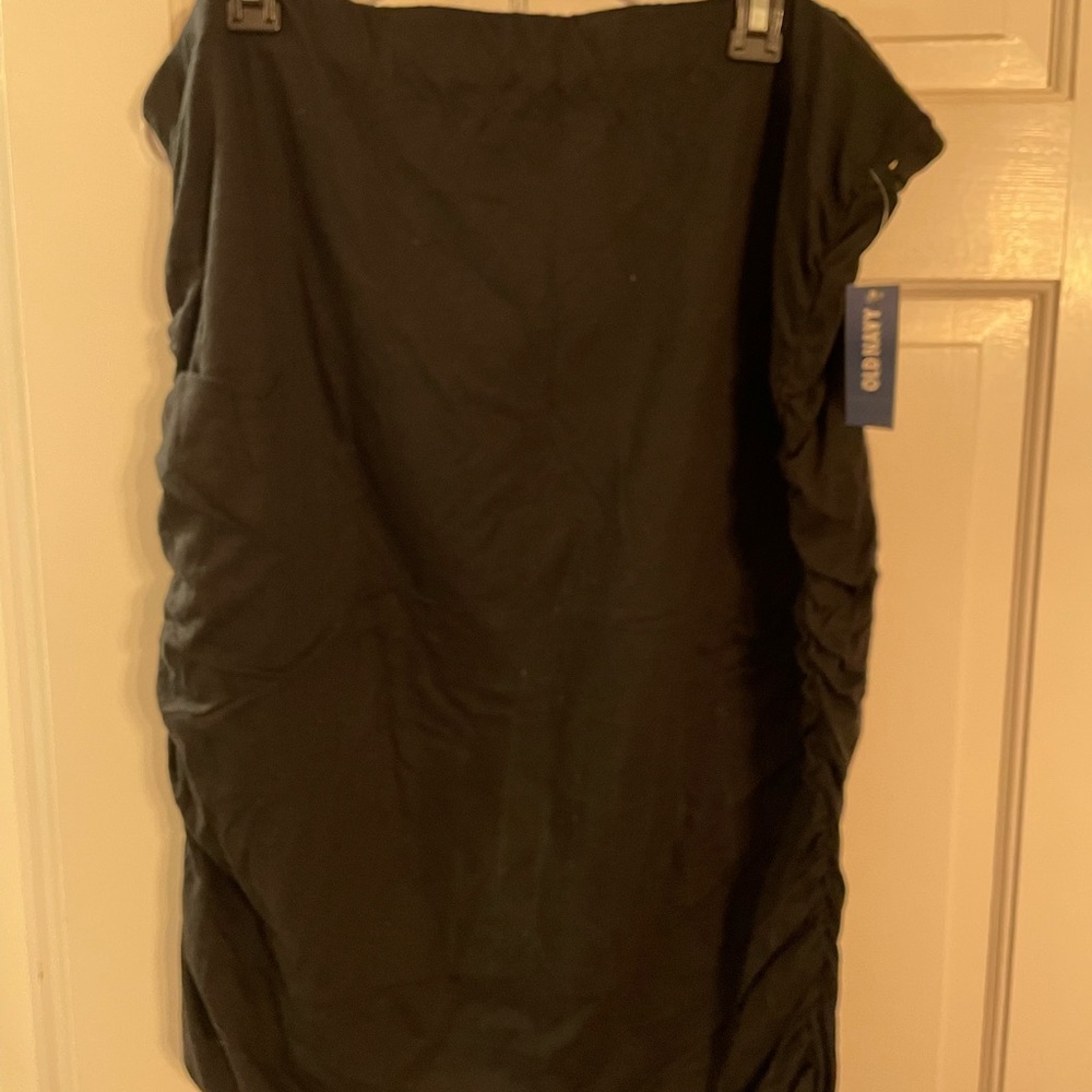 Black Ruched Skirt